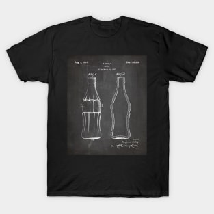 Soda Bottle Patent - Cook Chef Kitchen Décor Art - Black Chalkboard T-Shirt